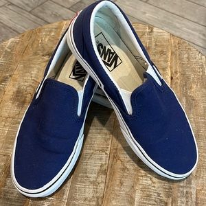 Vans slip ons Navy Dark Blue women’s 7.5 men’s 6